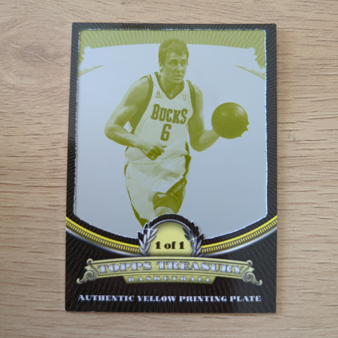 2008 Topps Treasury Yellow Printing Plate Andrew Bogut Card NBA Basketball Card 1/1