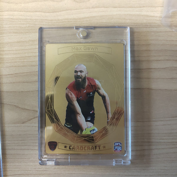 2021 Teamcoach Card Craft Max Gawn Melbourne Premiership Year Complete Set of 4 Cards + Redeemed 24k Gold Card