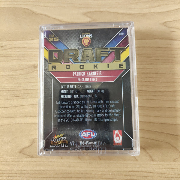 2011 AFL Select Champions Draft Rookie Complete Set of 25 Cards