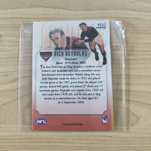 2004 Select AFL Conquest Tribute Card Set of 3 Cards