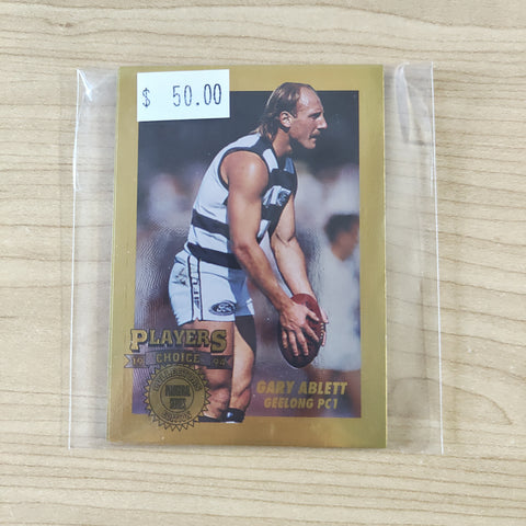1994 AFLPA Players Choice Collectors Edition Card Set of 5 Cards