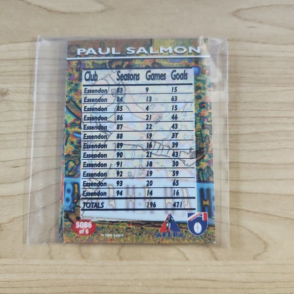 1995 Select AFLPA Six of the Best Complete Set of 6 Cards