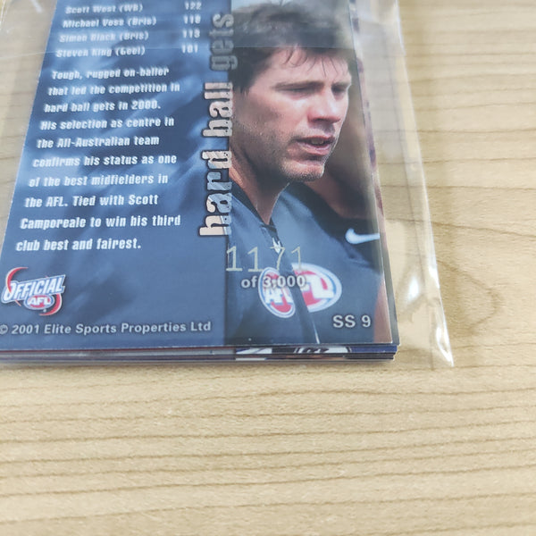 2001 AFL Heroes Stats Stars 2000 Set of 9 Limited Edition Cards