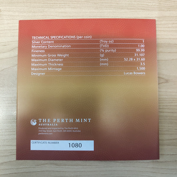 2022 Perth Mint Year of the Tiger Quadrant 4 Coin Set 4 x 1oz .999 Silver Coins