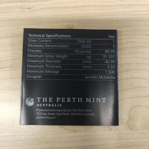 2022 Perth Mint Australian Lunar Series III Year of the Tiger $1 1oz Silver Proof Coin