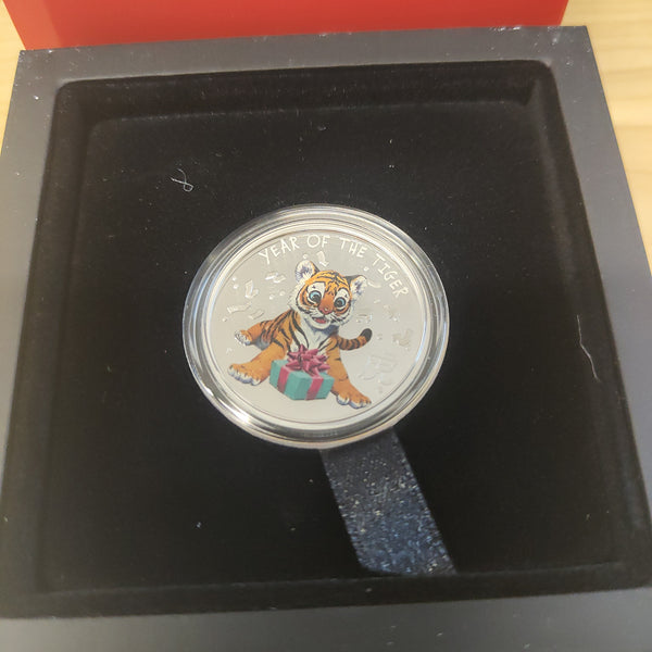 2022 Perth Mint Baby Year of the Tiger 50c 1/2oz Silver Proof Coin