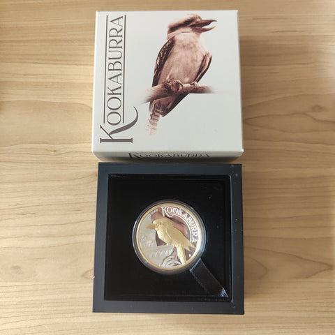 2022 Perth Mint Kookaburra $2 2oz Silver High Relief Gilded Coin