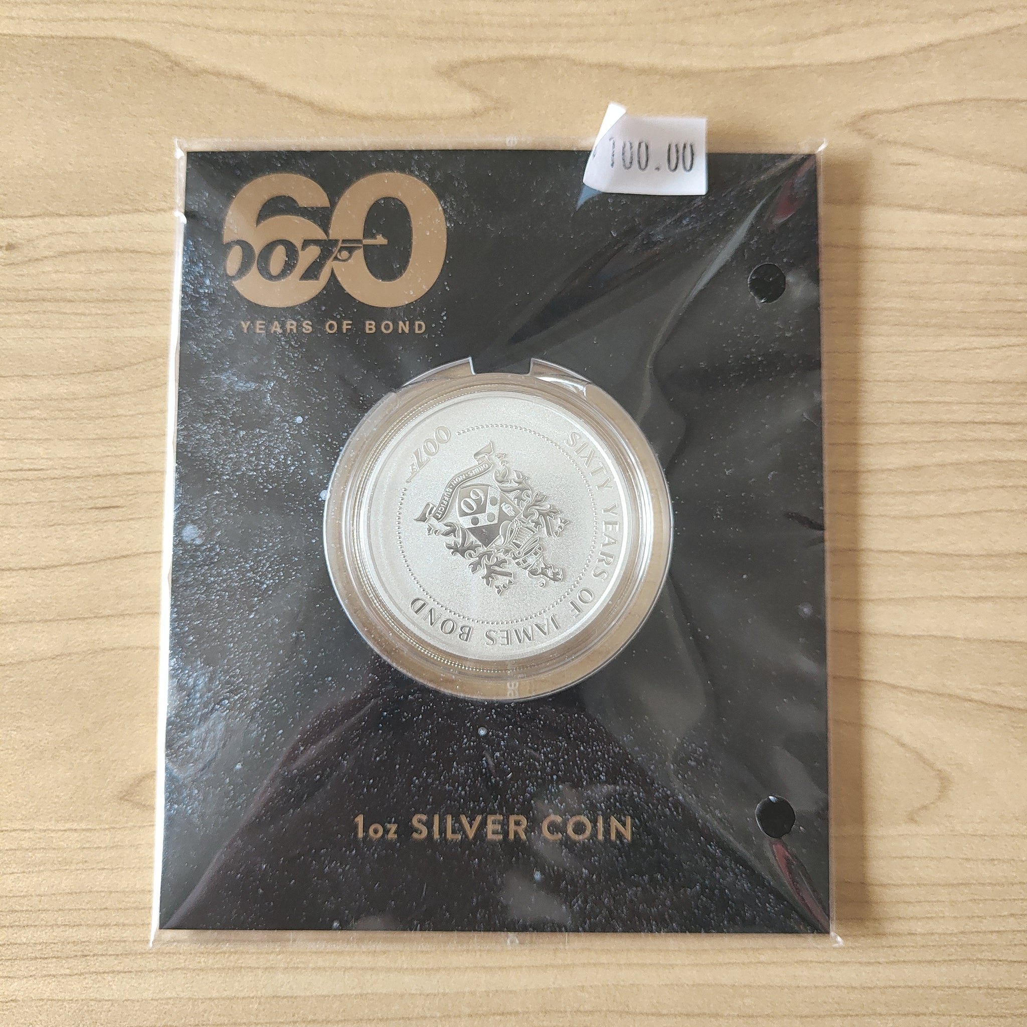 2022 Perth Mint 007 60 Years of Bond James Bond $1 1oz Silver Coin