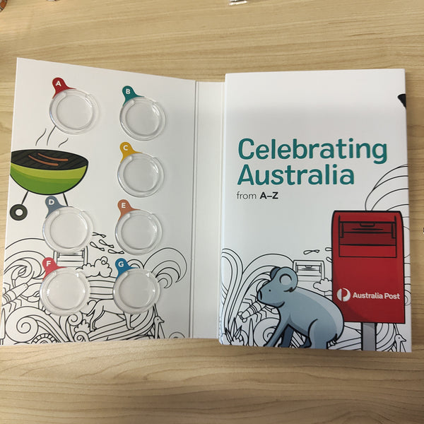 Australia 2021 Royal Australian Mint $1 Great Aussie Coin Hunt 2 Set of 26 Alphabet Uncirculated Coins and Album