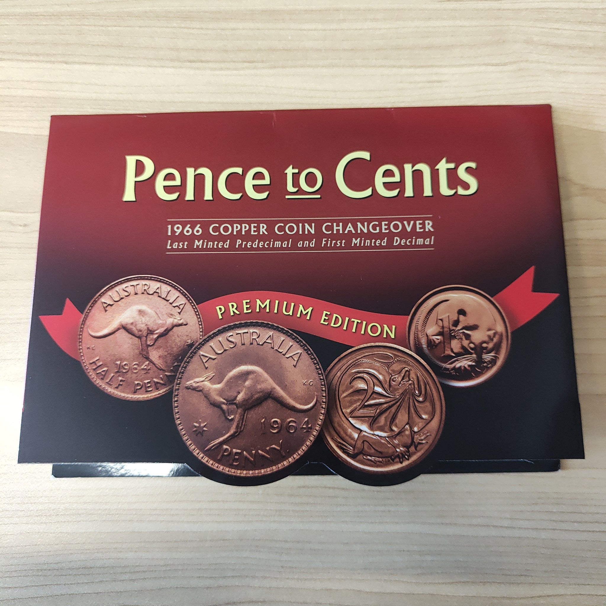 Australia Pence To Cents Copper Coin Changeover Premium Edition 4 Coin Set