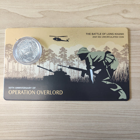 2021 RAM 50th Anniversary Of Operation Overlord Battle of Long Khanh 50c Carded Uncirculated Coin