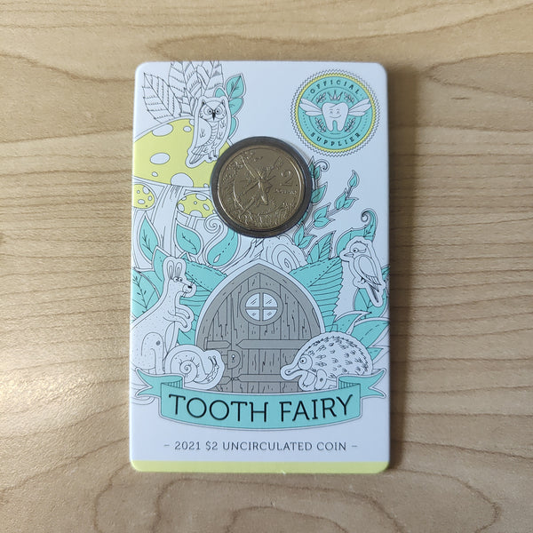 2021 Royal Australian Mint $2 Tooth Fairy Uncirculated Carded Coin