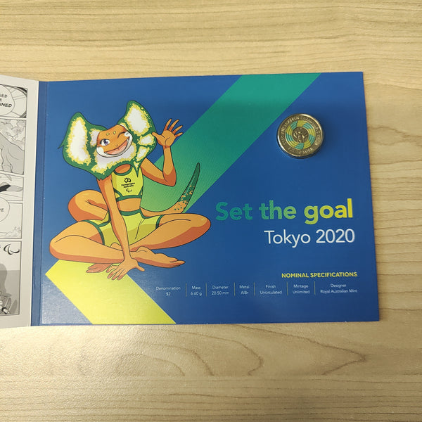 2020 Royal Australian Mint $2 Tokyo Paralympics Coloured Uncirculated Coin