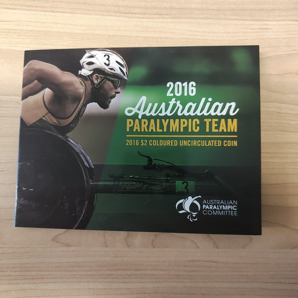 2016 Royal Australian Mint $2 Rio Paralympics Coloured Uncirculated Coin