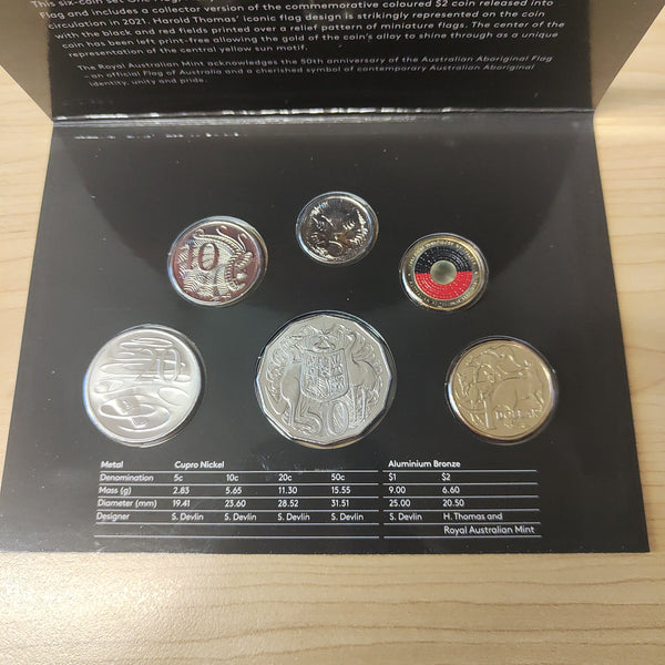 2021 Royal Australian Mint Aboriginal Flag Uncirculated Year Set