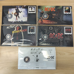 2022 Australia Post AC/DC ACDC Set of 5 20c PNCs