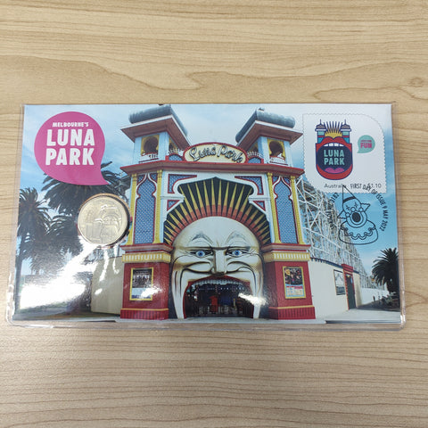 2022 Australia Post $1 Melbourne's Luna Park PNC