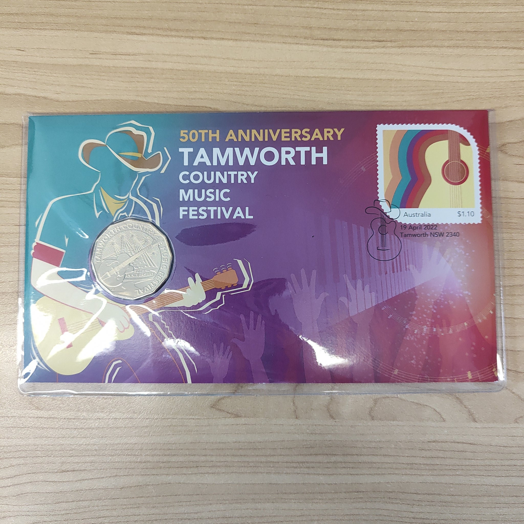 2022 Australia Post 50c 50th Anniversary Tamworth Country Music Festival PNC