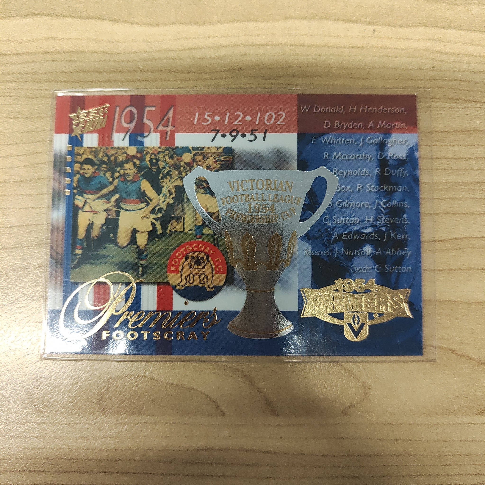2003 Select XL Ultra 1954 Premiership Commemorative Footscray No.309