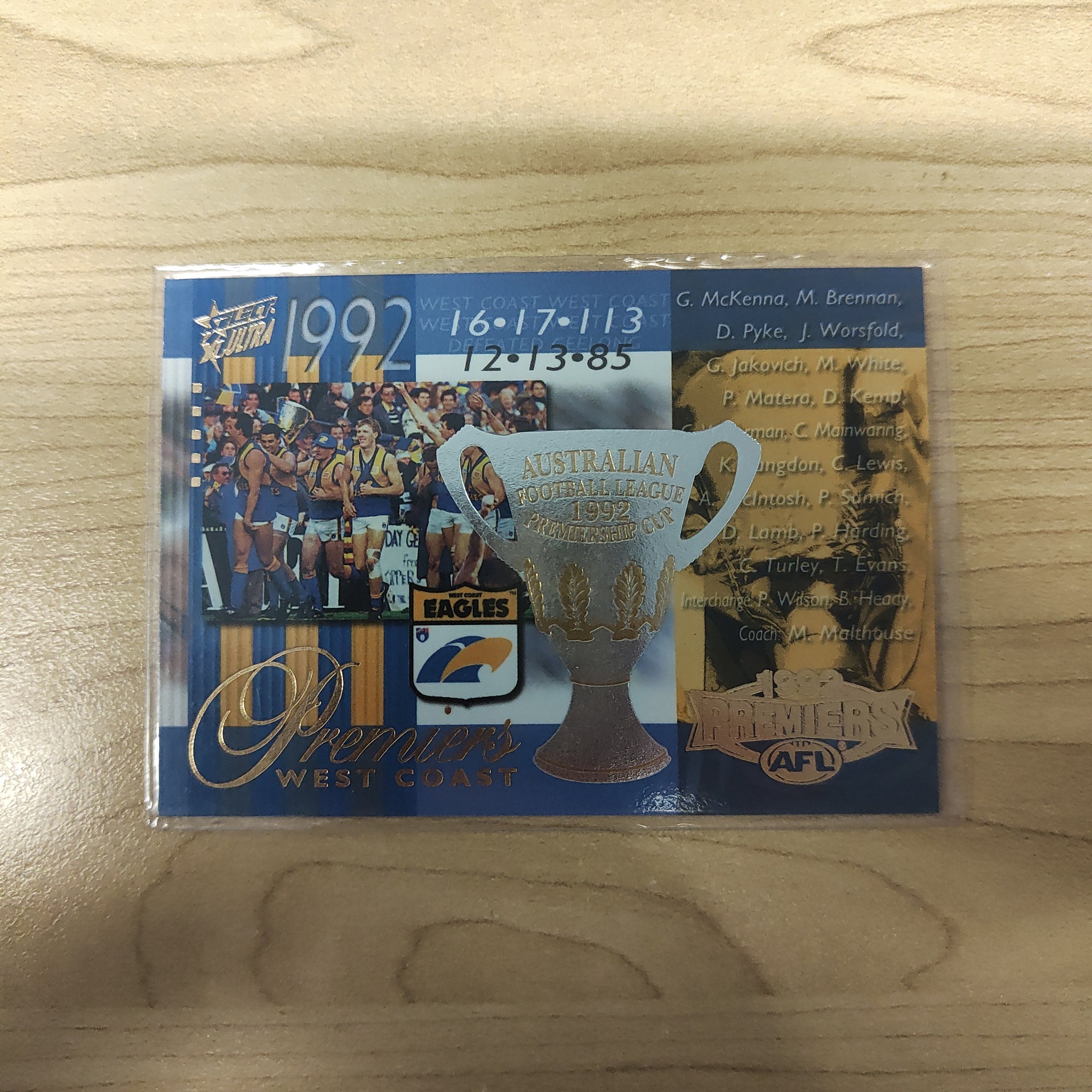 2003 Select XL Ultra 1992 Premiers West Coast No.194