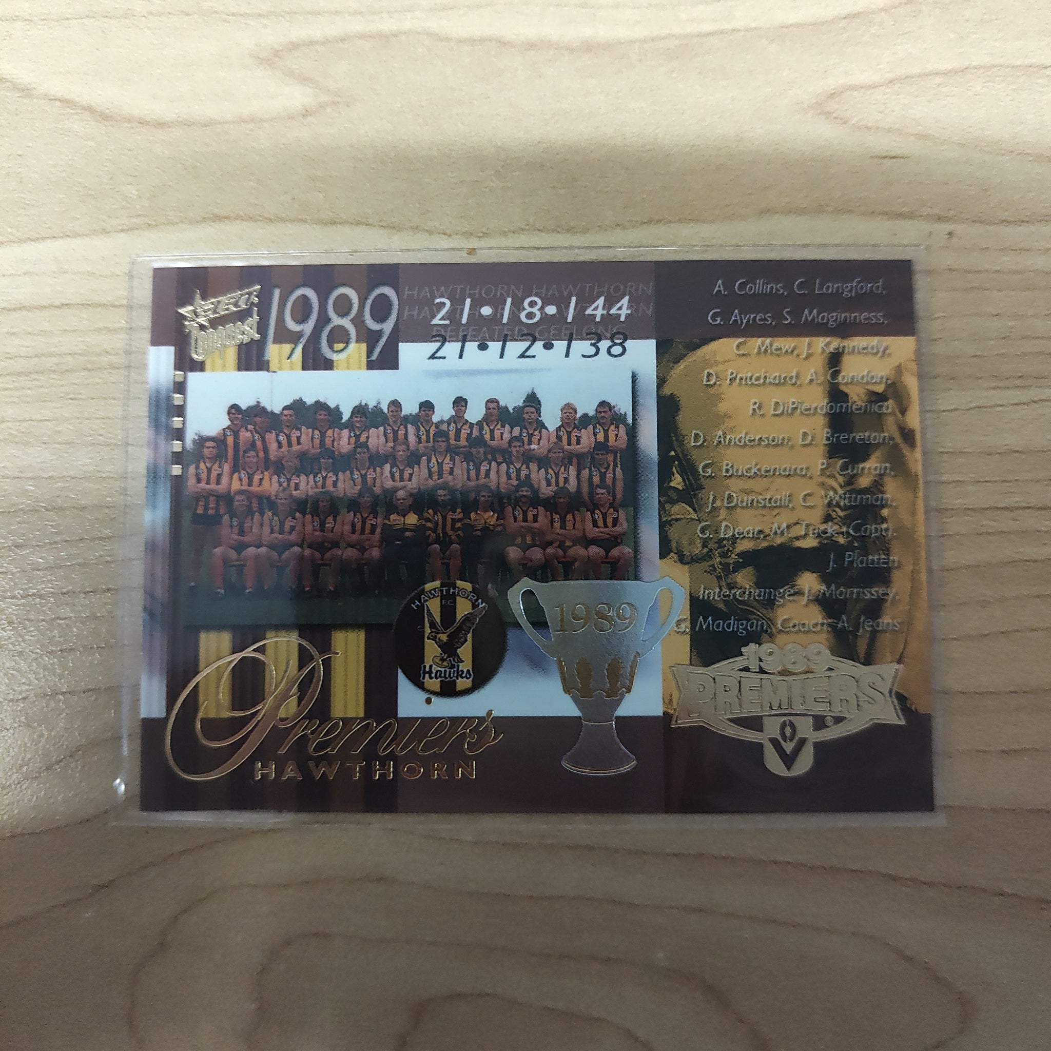 2004 Select Conquest 1989 Premiers Hawthorn No.209