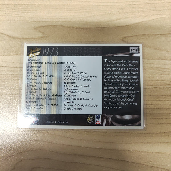 2005 Select Tradition 1973 Premiers Richmond