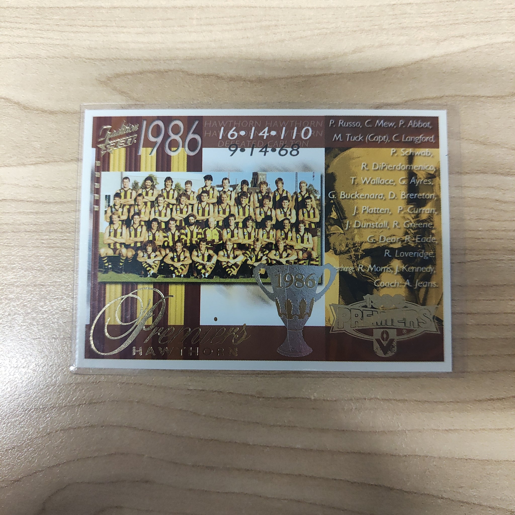 2005 Select Tradition 1986 Premiers Hawthorn