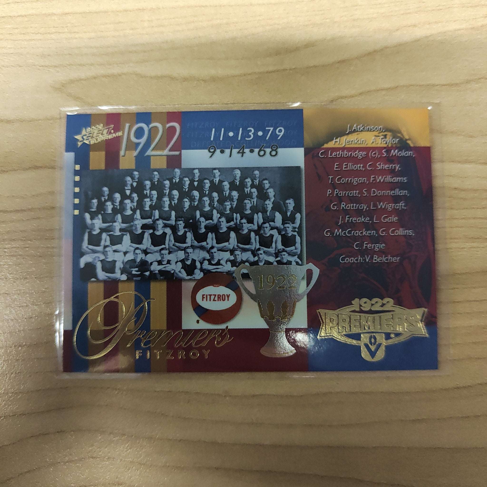 2006 Select Supreme 1922 Premiership Commemorative Fitzroy No.190