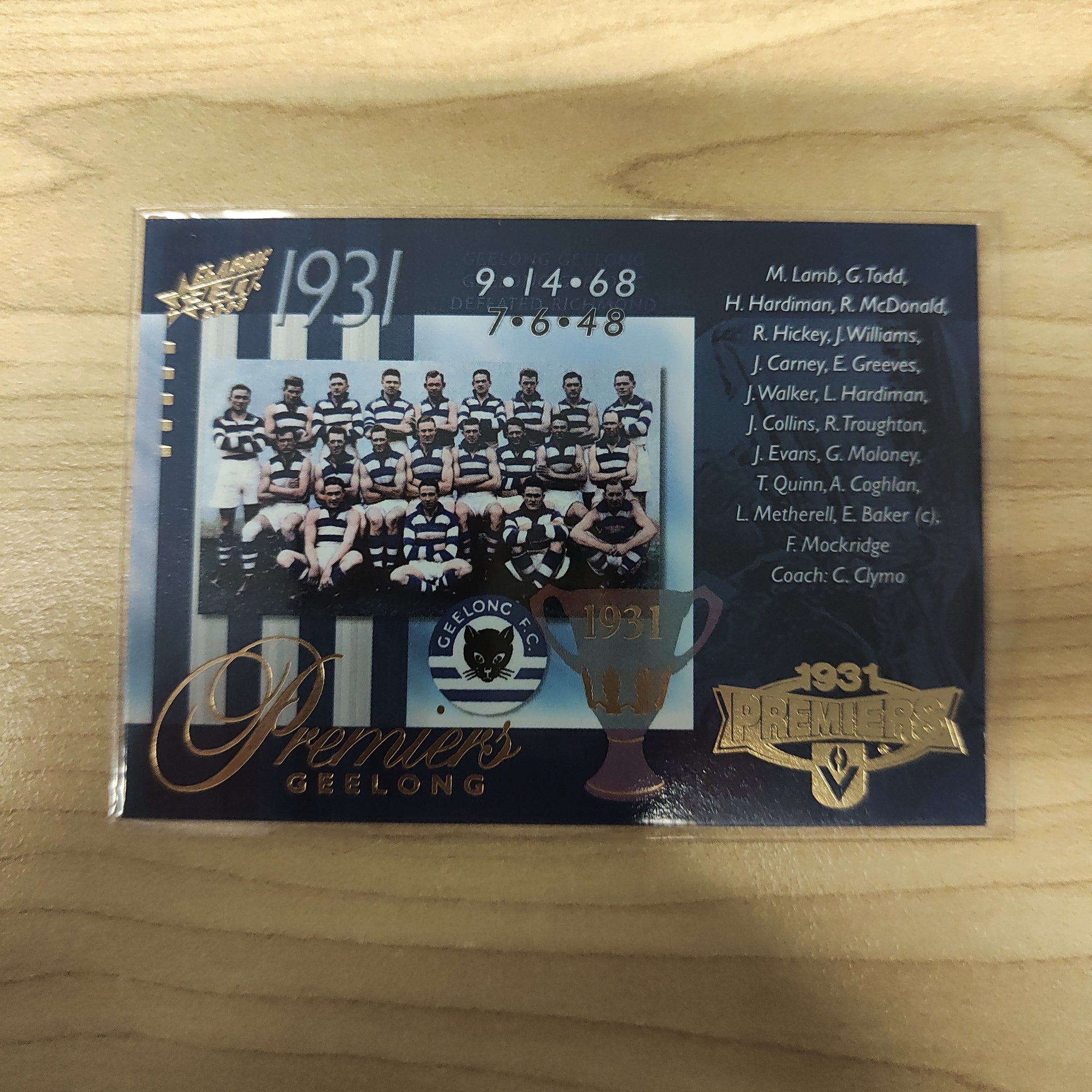 2008 Select Classic 1931 Premiers Geelong No.013