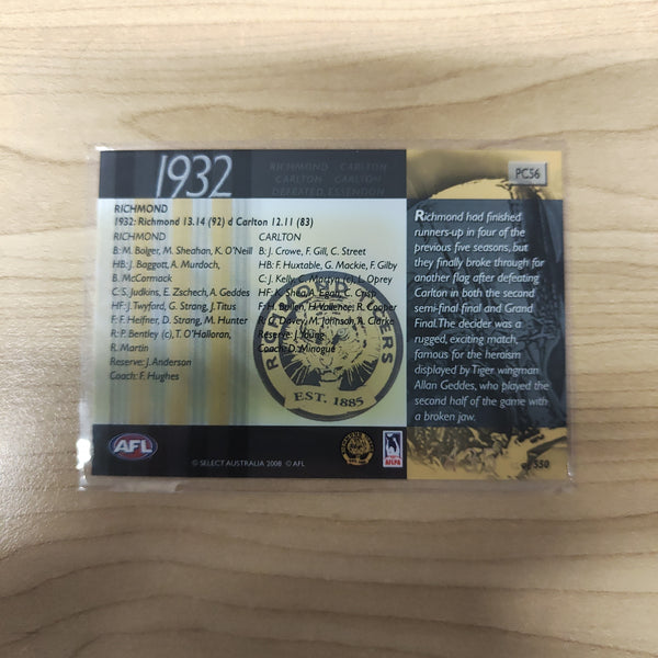 2008 Select Classic 1932 Premiers Richmond No.435