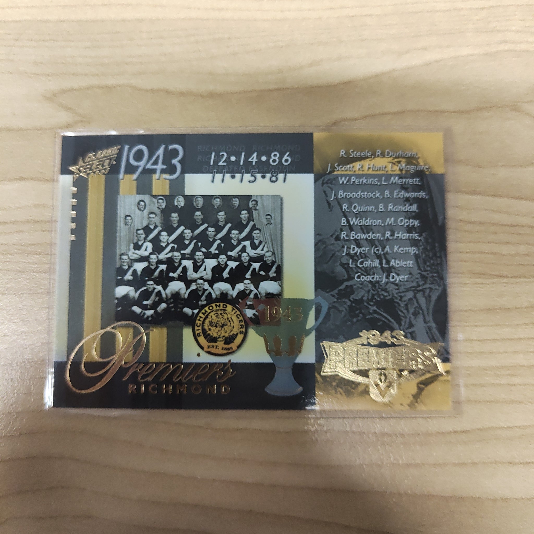 2008 Select Classic 1943 Premiers Richmond No.013