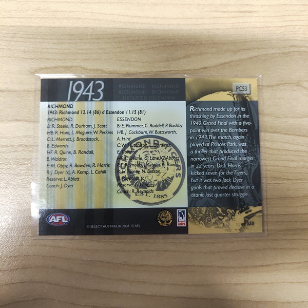 2008 Select Classic 1943 Premiers Richmond No.013