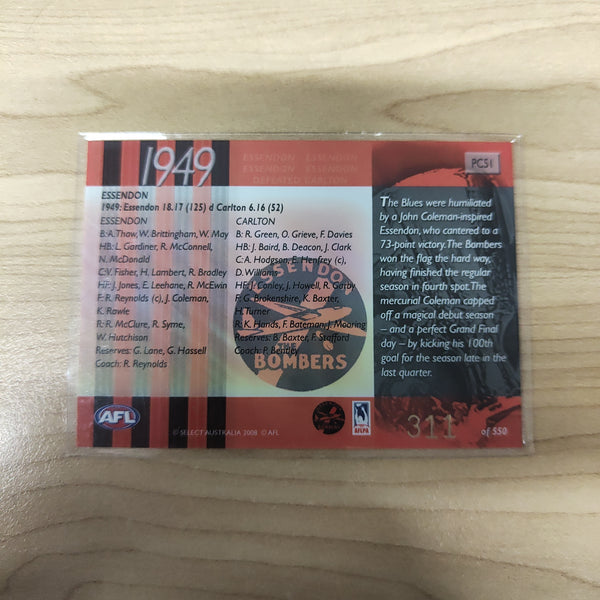 2008 Select Classic 1949 Premiership Commemorative Essendon No.311