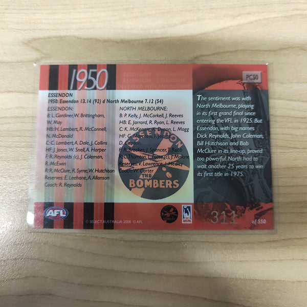 2008 Select Classic 1950 Premiership Commemorative Essendon No.311