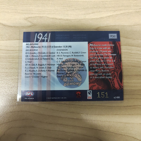 2010 Select Prestige 1941 Premiers Melbourne No.151