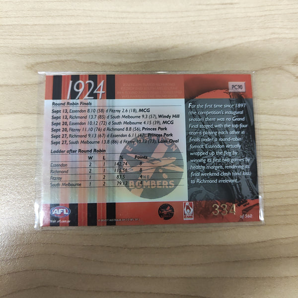 2013 Select Prime 1924 Premiers Essendon No.334