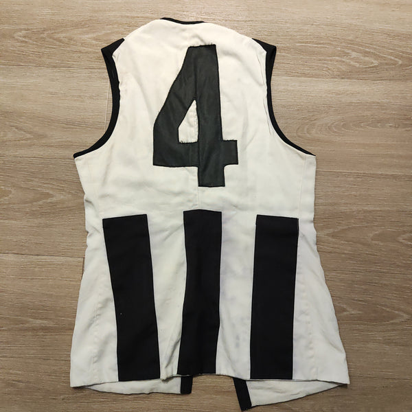 Vintage Collingwood Football Club Lace Front Football Guernsey Number 4