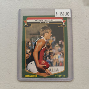 VFL 1985 Scanlens Tony Lockett St Kilda Rookie Card 119/132