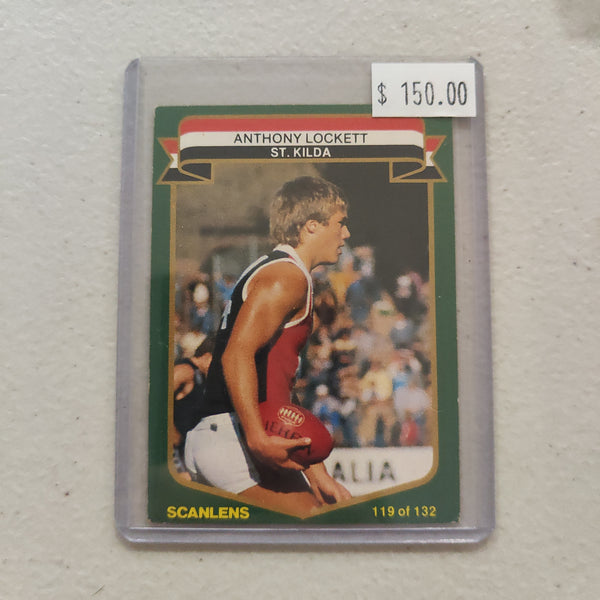 VFL 1985 Scanlens Tony Lockett St Kilda Rookie Card 119/132