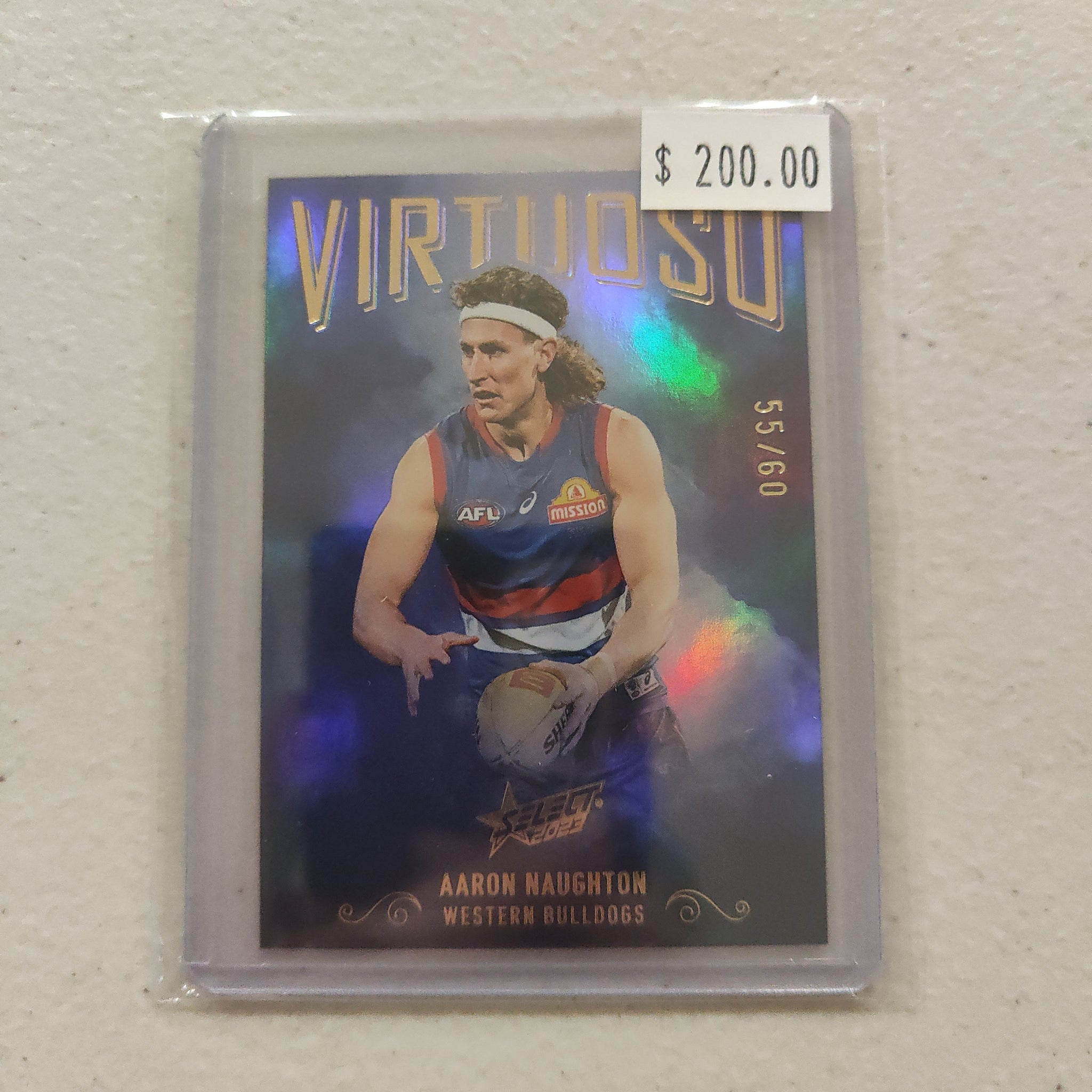 2023 AFL Footy Stars Virtuoso Aaron Naughton Western Bulldogs 55/60