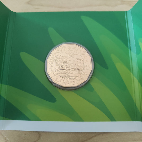 Australia 2018 Royal Australian Mint 50c Fifty Cents Gold Coast Commonwealth Games Gold Plated Uncirculated Coin