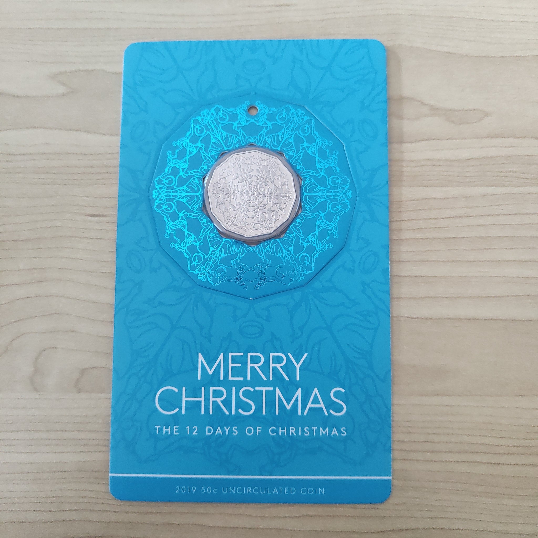 2019 RAM 50c Fifty Cents Merry Christmas Carded Uncirculated Coin