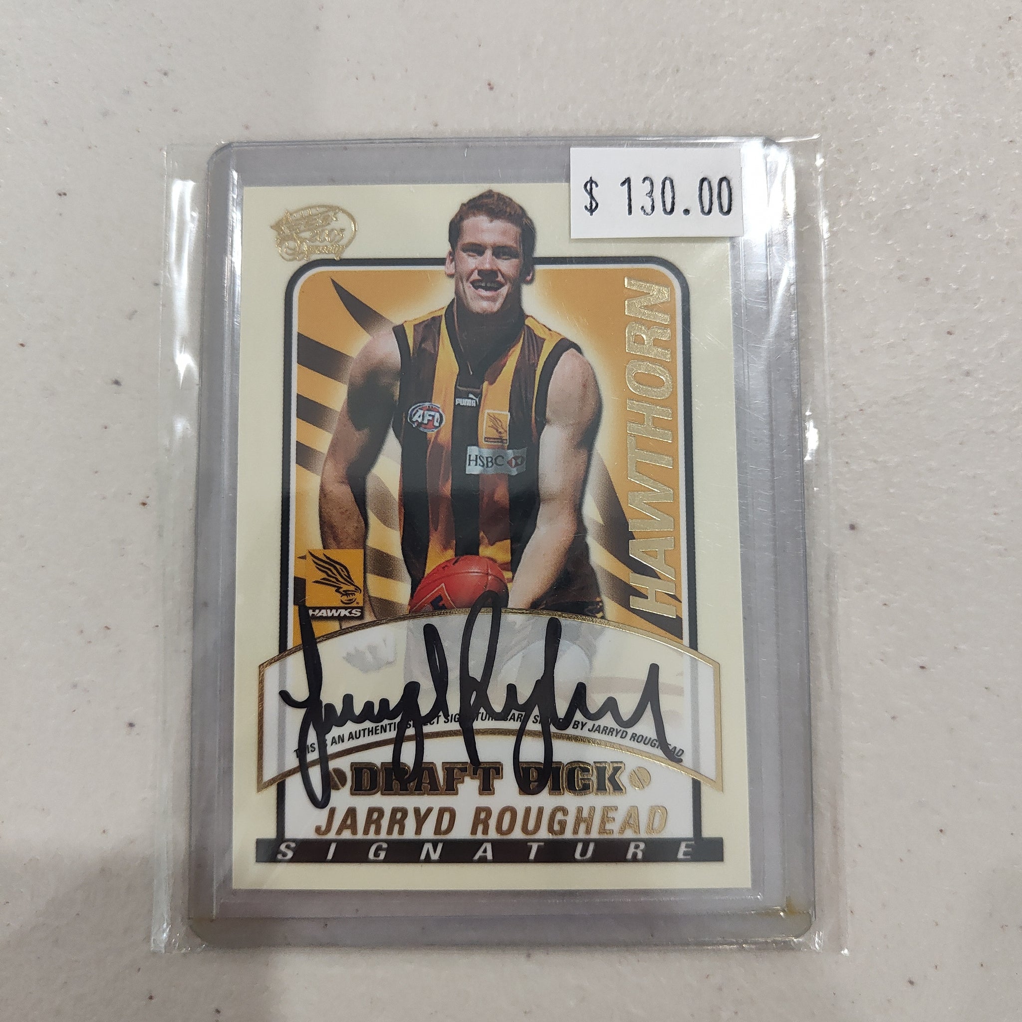 2005 Select Dynasty Platinum Draft Pick Signature Jarryd Roughead Hawthorn No.276/600