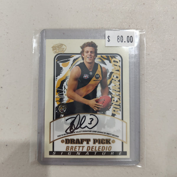 2005 Select Dynasty Platinum Draft Pick Signature Brett Deledio Richmond  No.485/600