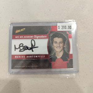 2013 Select Red Draft Pick Signature Marcus Bontempelli Western Bulldogs No.167/200