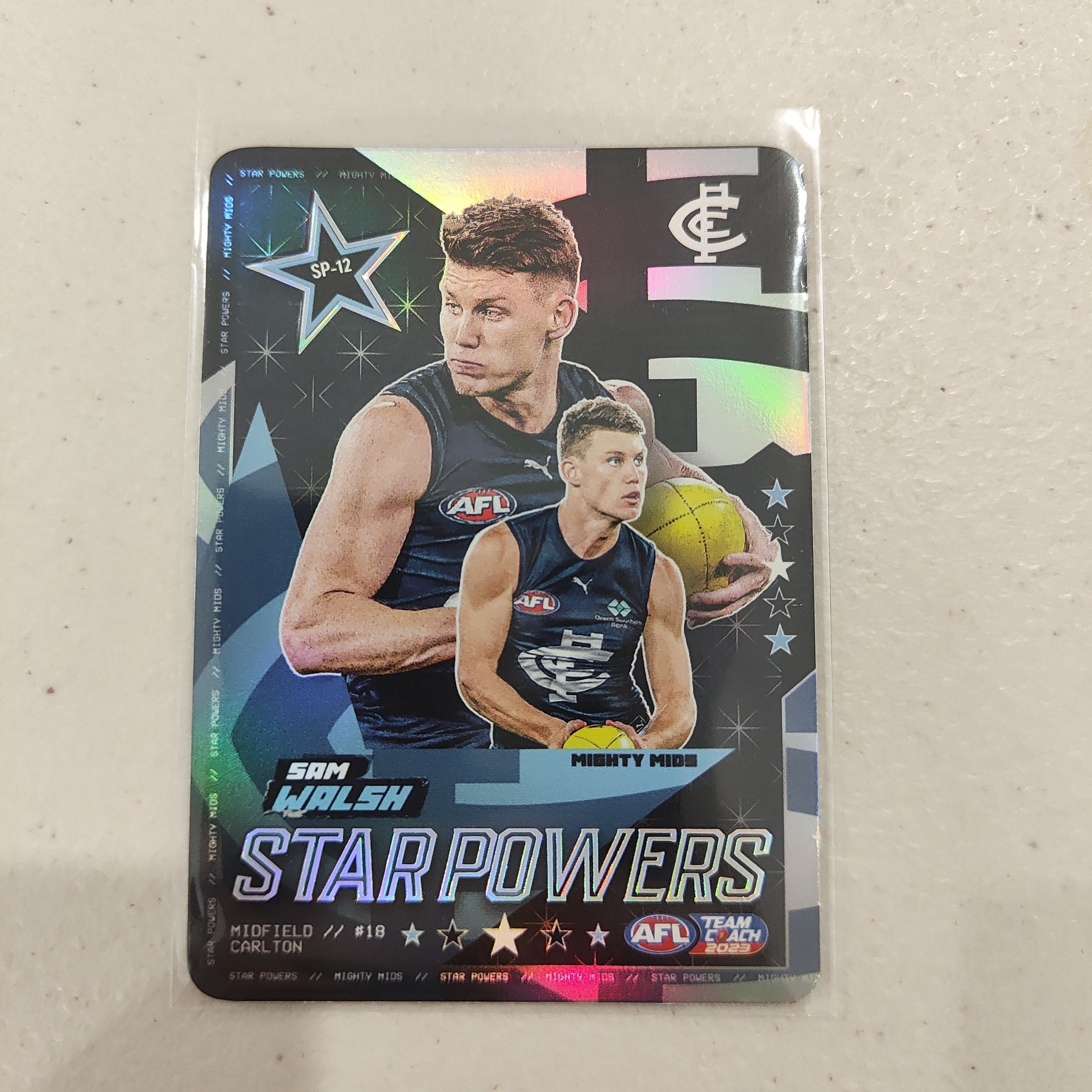 2023 Teamcoach Star Powers Sam Walsh Carlton SP-12