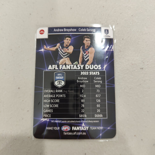 2023 Teamcoach Fantasy Duos Andrew Brayshaw Caleb Serong Fremantle