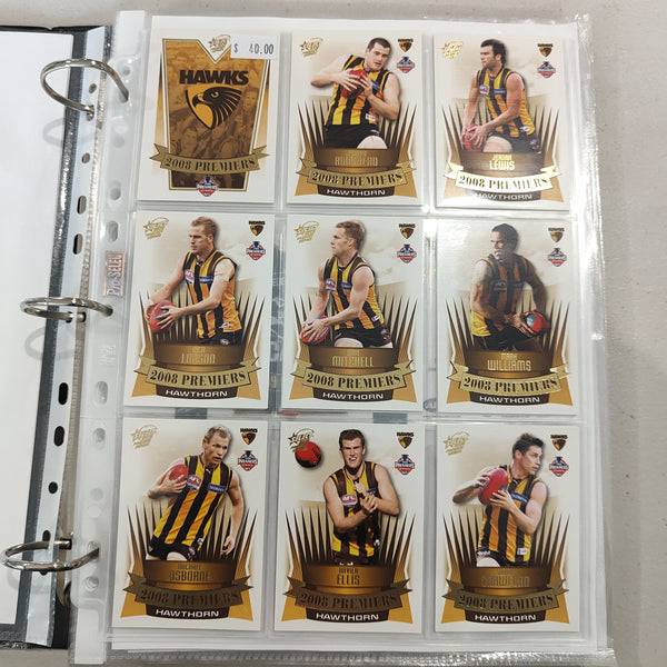 2008 Select Hawthorn Football Club Premiership Boxed Football Card Set