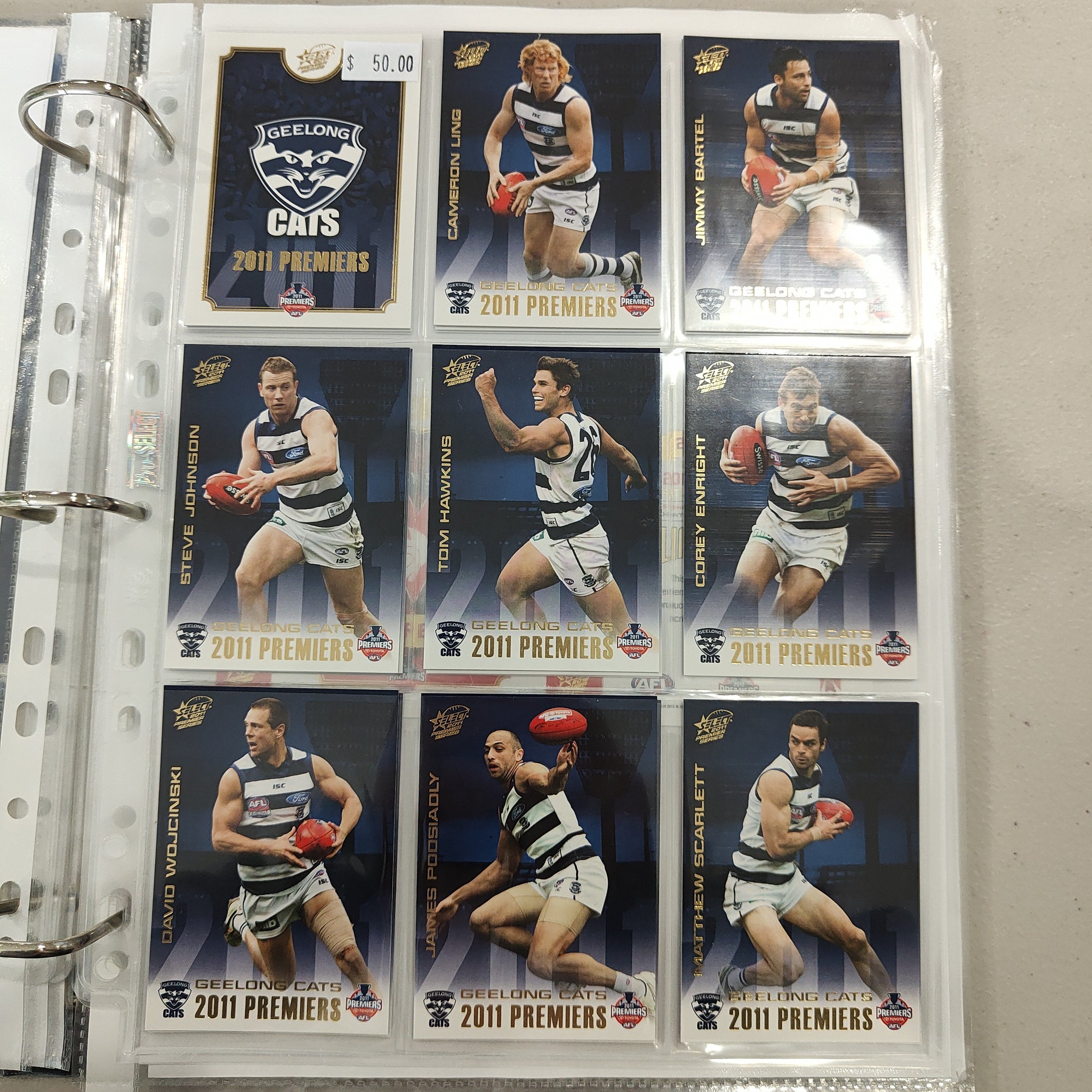 2011 Select Geelong Football Club Premiership Boxed Football Card Set