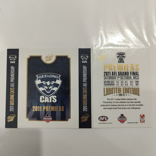2011 Select Geelong Football Club Premiership Boxed Football Card Set